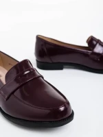 Taylar barna női félcipő lakkozott ökológiai bőrből