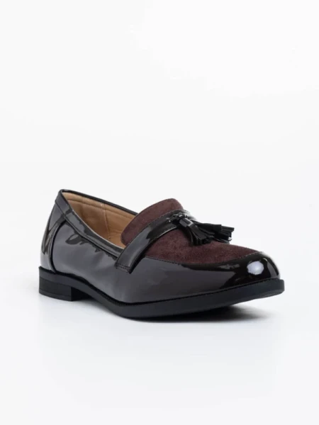 Simy barna női félcipő ökológiai bőrből