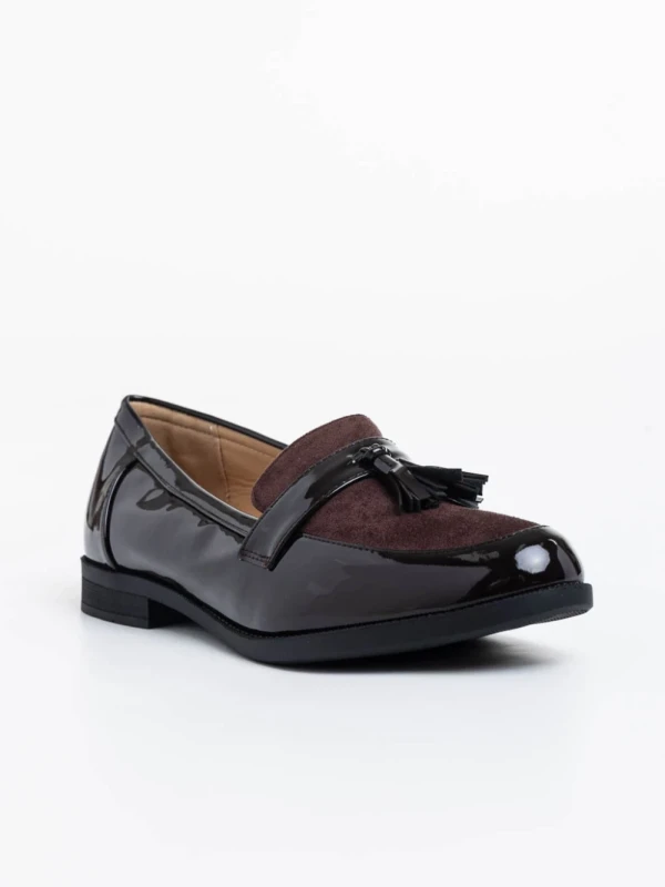 Simy barna női félcipő ökológiai bőrből