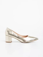 Kaz aranyszínű női cipő ökológiai bőrből