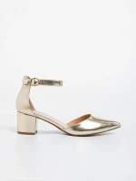 Armelle aranyszínű női magassarkú cipő ökológiai bőrből