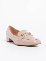 Shantay bézs női magassarkú cipő lakkozott ökológiai bőrből