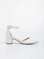 Armelle fehér női magassarkú cipő ökológiai bőrből