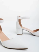 Armelle fehér női magassarkú cipő ökológiai bőrből