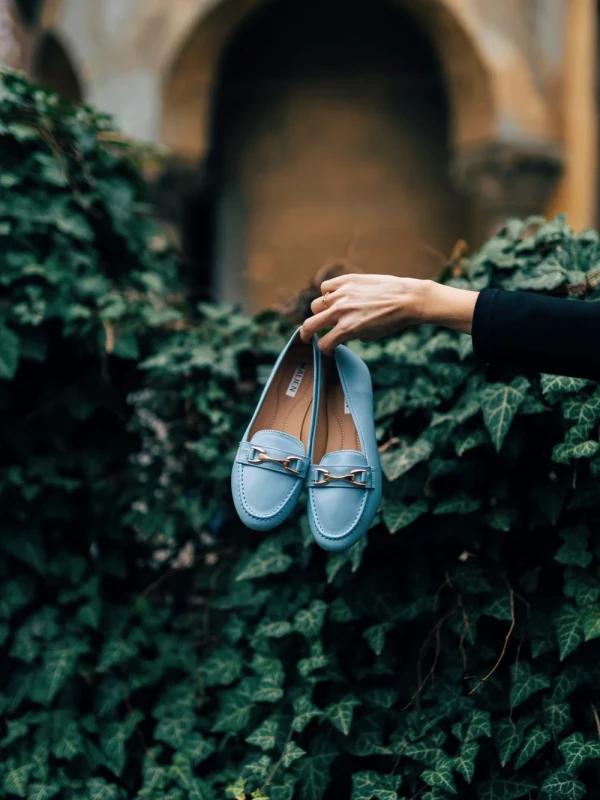 Hallam kék női félcipő ökológiai bőrből