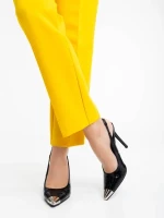 Sheyla fekete női magassarkú cipő lakkozott ökológiai bőrből