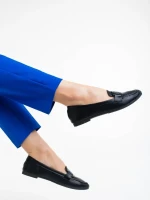 Kaylin fekete női félcipő ökológiai bőrből