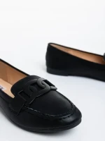 Kaylin fekete női félcipő ökológiai bőrből