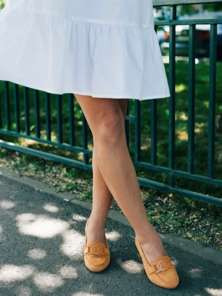 Kaylin tevebarna női félcipő textil anyagból