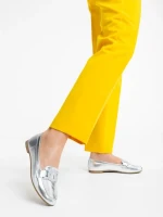 Kaylin ezüstszínű női félcipő ökológiai bőrből