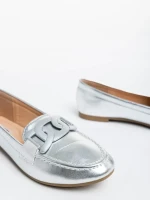 Kaylin ezüstszínű női félcipő ökológiai bőrből