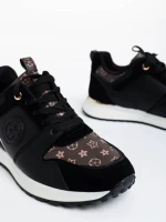 Lorilynn fekete női sport cipő ökológiai bőrből