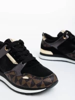 Josalind fekete női sport cipő ökológiai bőrből