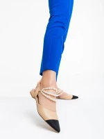 Darlina fekete és bézs női cipő ökológiai bőrből