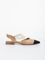 Darlina fekete és bézs női cipő ökológiai bőrből