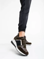 Tyrina zöld női sport cipő ökológiai bőrből