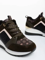 Tyrina zöld női sport cipő ökológiai bőrből