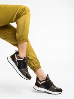 Lorilynn zöld női sport cipő ökológiai bőrből