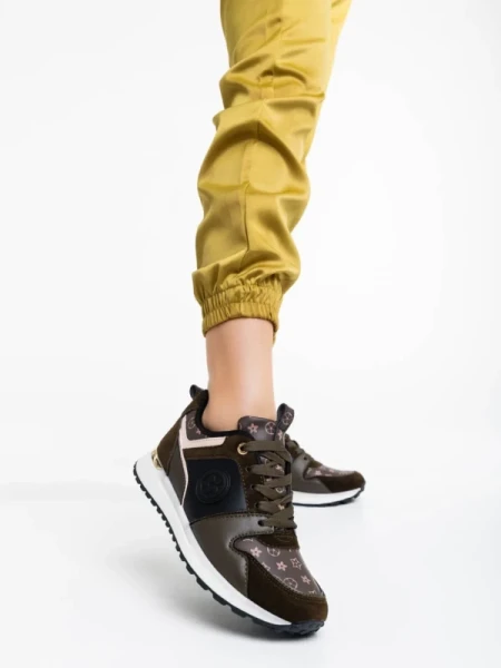 Lorilynn zöld női sport cipő ökológiai bőrből