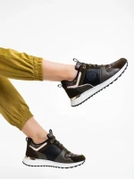 Lorilynn zöld női sport cipő ökológiai bőrből