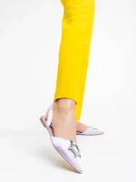 Jenita lila női cipő textil anyagból