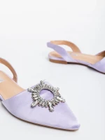 Jenita lila női cipő textil anyagból