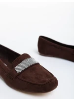 Ibbie barna női félcipő textil anyagból