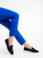 Amberly fekete női félcipő textil anyagból