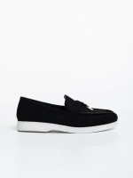 Amberly fekete női félcipő textil anyagból