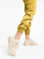 Ramila bézs női sport cipő textil anyagból