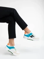 Ralanda bézs női sport cipő ökológiai bőrből