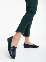 Riarna fekete női félcipő ökológiai bőrből