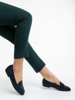 Riarna fekete női félcipő ökológiai bőrből