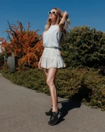 Ravenna fekete női sport cipő textil anyagból és ökológiai bőrből