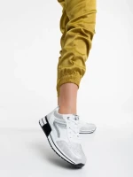 Ravenna fehér női sport cipő textil anyagból és ökológiai bőrből