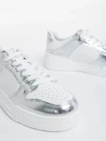 Rumeysa fehér és ezüstszínű női sport cipő ökológiai bőrből