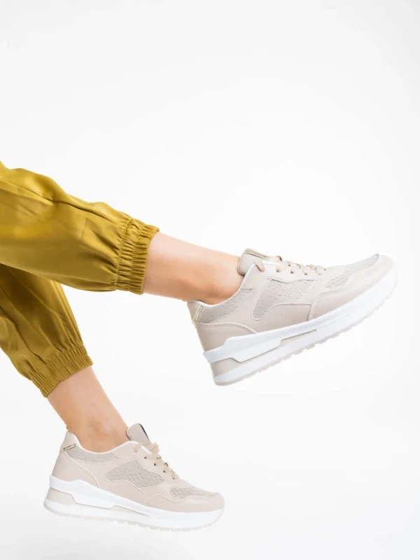 Rachana bézs női sport cipő ökológiai bőrből