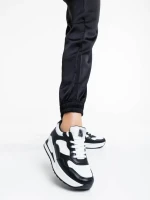 Rachana fekete fehér női sport cipő ökológiai bőrből