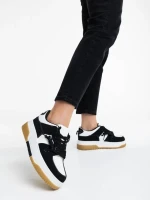 Rheia fekete fehér női sport cipő ökológiai bőrből