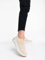 Romeya világos bézs női sport cipő textil anyagból