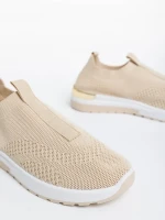 Romeya világos bézs női sport cipő textil anyagból