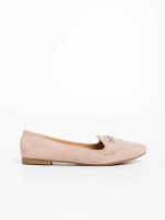 Ritanya bézs női félcipő textil anyagból