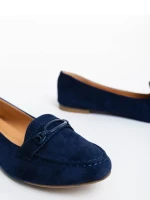 Ritanya kék női félcipő textil anyagból