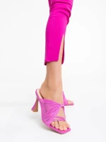 Shamyla fukszia női klumpa ökológiai bőrből és textil anyagból