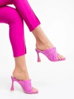 Shamyla fukszia női klumpa ökológiai bőrből és textil anyagból