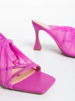 Shamyla fukszia női klumpa ökológiai bőrből és textil anyagból