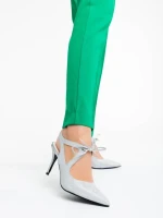 Shaira ezüstszínű női cipő textil anyagból