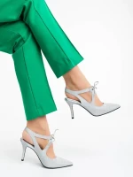 Shaira ezüstszínű női cipő textil anyagból