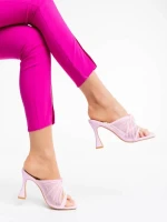 Shamyla rózsaszín női klumpa ökológiai bőrből és textil anyagból