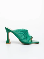 Shamyla zöld női klumpa ökológiai bőrből és textil anyagból